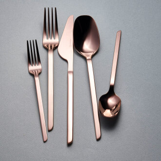 Korkmaz Flata 30 Parça Rosagold Çatal Kaşık Bıçak Seti A2206-2 - Korkmaz
