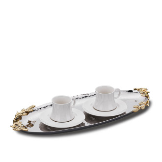 Korkmaz Flora Servis Tepsisi 43x18 cm A8735-7 - Korkmaz (1)