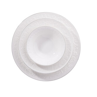 Korkmaz Floransa Collection 53 Parça Platin Yemek Takımı A9877 - Korkmaz (1)