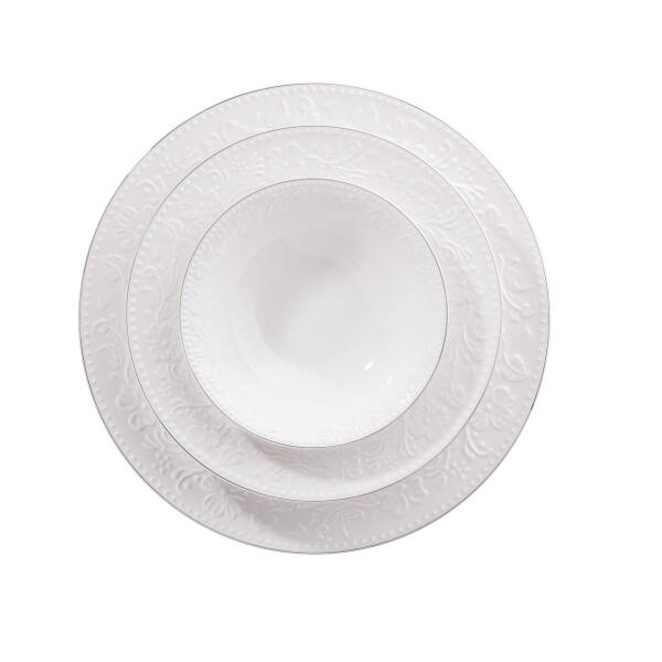Korkmaz Floransa Collection 53 Parça Platin Yemek Takımı A9877 - 2