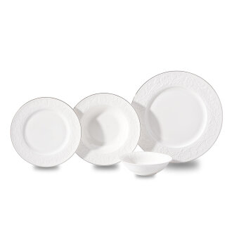 Korkmaz Floransa Collection 53 Parça Platin Yemek Takımı A9877 - Korkmaz