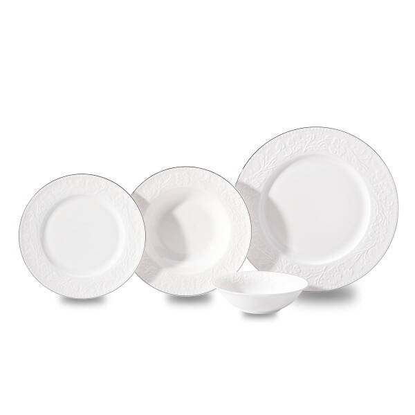 Korkmaz Floransa Collection 53 Parça Platin Yemek Takımı A9877 - 1