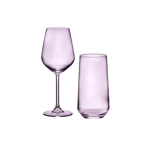 Korkmaz Flowers Pembe 24 Parça Bardak Seti A9138 - 1