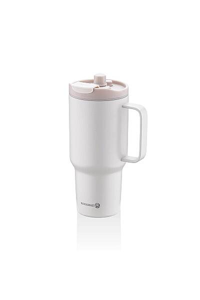 Korkmaz Freedom 1 Litre Bej Pipetli Bardak Termos A5577-2 - 2