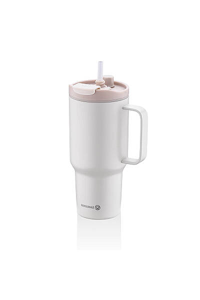 Korkmaz Freedom 1 Litre Bej Pipetli Bardak Termos A5577-2 - 4