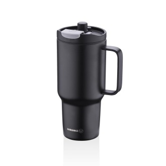 Korkmaz Freedom 1 Litre Siyah Pipetli Bardak Termos A5577 - Korkmaz