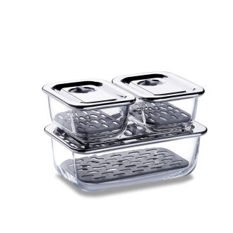 Korkmaz Fresca Çelik Kapaklı 3lü Saklama Seti A5623 - Korkmaz