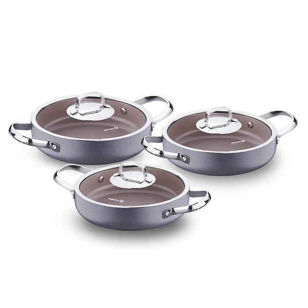 Korkmaz Galaksi Sera 6 Parça Gri Omlet Set A3945 - 1