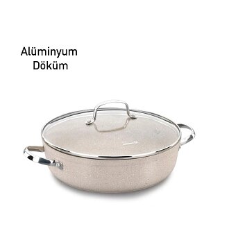 Korkmaz Granita 24x6.5 cm Kısa Tencere A1854 - Korkmaz