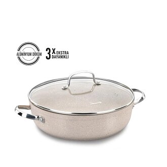 Korkmaz Granita 26x7 cm Kısa Tencere A1263 - Korkmaz