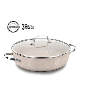 Korkmaz Granita 28x7.5 cm Kısa Tencere A1264 - Korkmaz