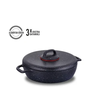 Korkmaz Gusto Plus 24x6.5 cm Kısa Tencere A1354 - 1