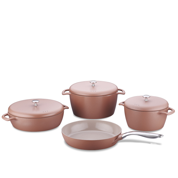 Korkmaz Gusto Sera Plus 7 Parça Mocha Tencere Seti A2987-1 - 2