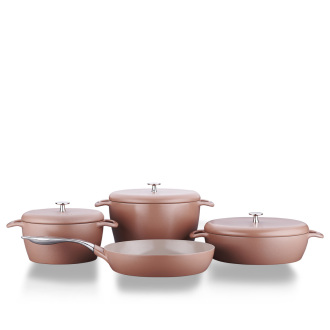 Korkmaz Gusto Sera Plus 7 Parça Mocha Tencere Seti A2987-1 - 1