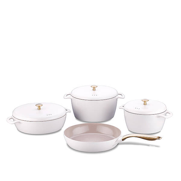 Korkmaz Gusto Sera Plus 7 Parça Vanilya Tencere Seti A2987 - 2