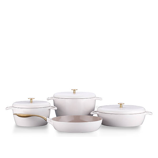 Korkmaz Gusto Sera Plus 7 Parça Vanilya Tencere Seti A2987 - 1