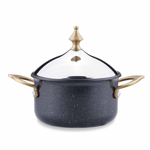 Korkmaz Hanedan Siyah Tencere 10x7,5 cm A2972-1 - 1