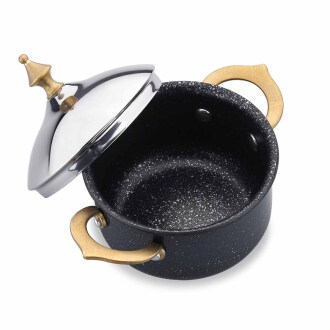 Korkmaz Hanedan Siyah Tencere 10x7,5 cm A2972-1 - 3