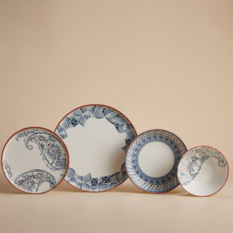 Korkmaz Iona Collection 16 Parça Desenli Yemek Takımı A8814 - Korkmaz