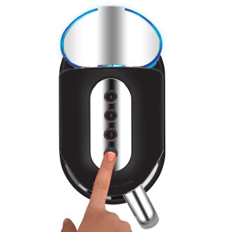 Korkmaz Kahvekolik Aqua Siyah/Krom Otomatik Kahve Makinesi - Thumbnail