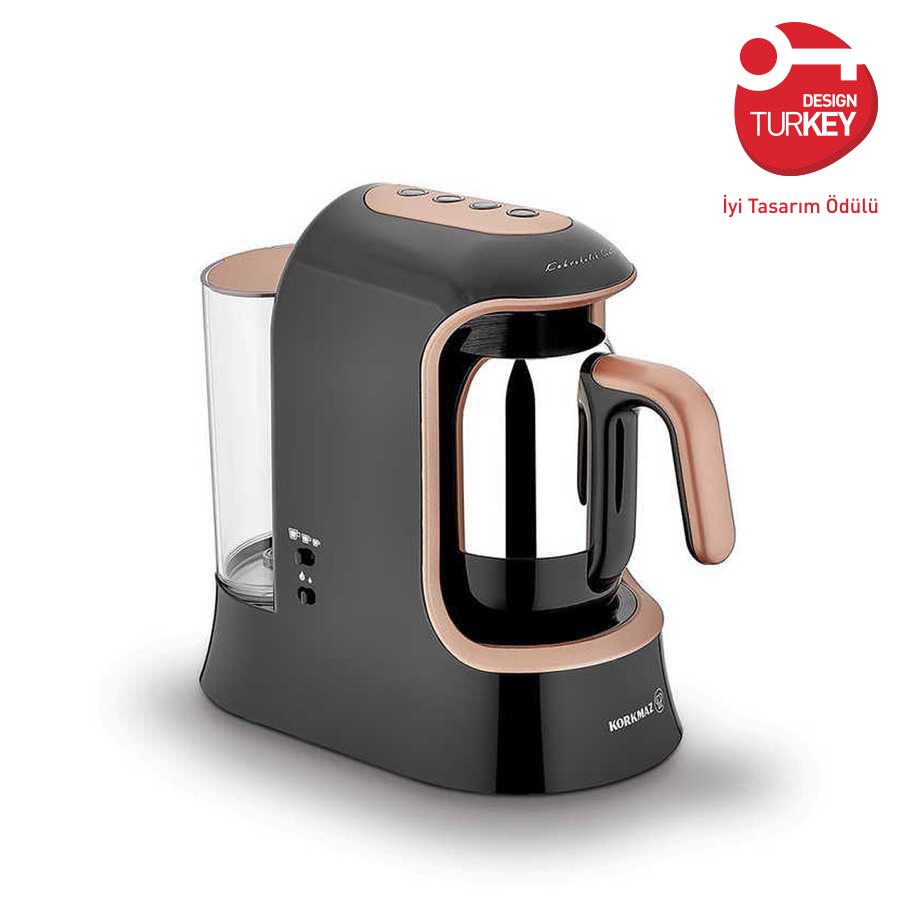 Korkmaz Kahvekolik Aqua Siyah Rosagold Otomatik Kahve Makinesi Korkmazstore Com Tr
