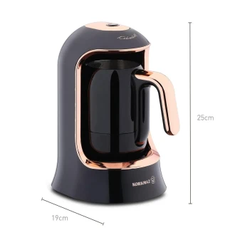 Korkmaz Kahvekolik Deluxe Otomatik Kahve Makinesi Siyah/Rose A860-09 - Korkmaz (1)