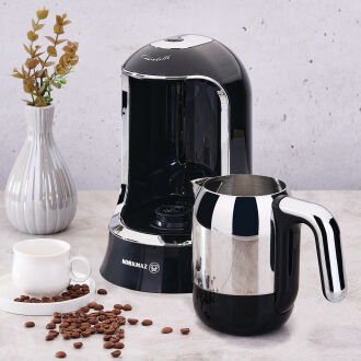 Korkmaz Kahvekolik Siyah/Krom Otomatik Kahve Makinesi A860-07 - 3