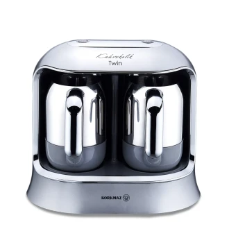 Korkmaz Kahvekolik Twin Kahve Makinesi Inox Krom A861-06 - 1