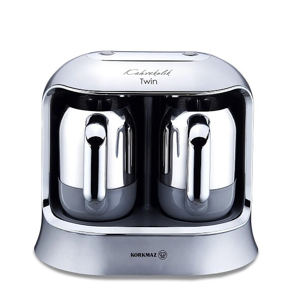 Korkmaz Kahvekolik Twin Kahve Makinesi Inox Krom A861-06 - 1