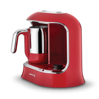 Korkmaz Kahvekolik Twin Kırmızı/Krom Otomatik Kahve Makinesi A861 - 5