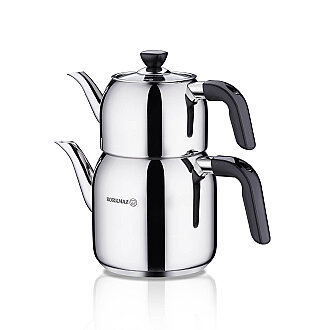 Korkmaz Kappa Siyah Çaydanlık Takımı 2 lt A078-01 - Korkmaz (1)