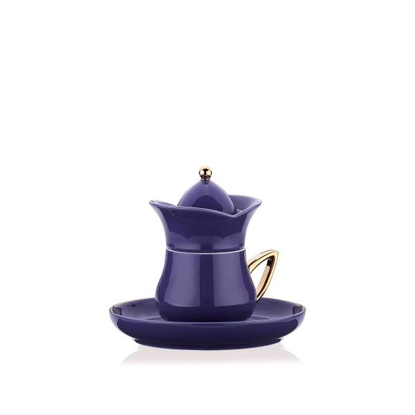 Korkmaz Lalezar Collection 2li Lila Kahve Fincan Takımı A8778-2 - 1
