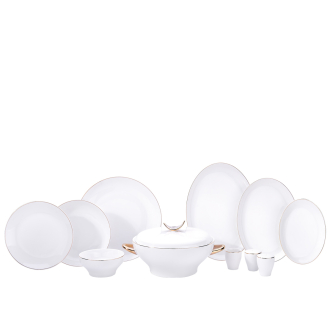 Korkmaz Lidya Collection 60 Parça Gold Yemek Takımı A8187 
