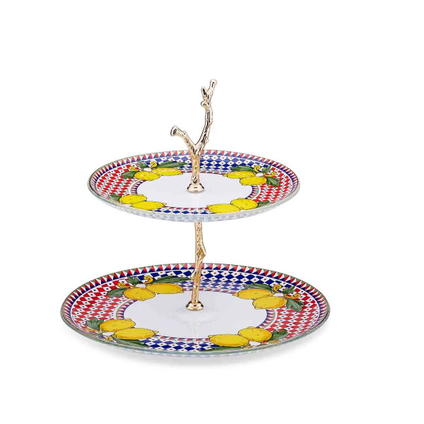 Korkmaz Limonetta Cam Collection 2 Katlı Kurabiyelik A8739-3 - Korkmaz