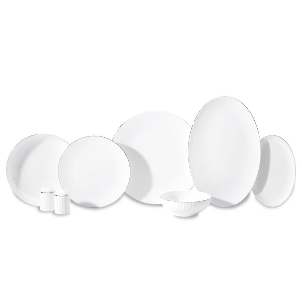 Korkmaz Lina Collection 53 Parça Platin Yemek Takımı A8195 - 1