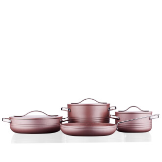 Korkmaz Linea Plus 7 Parça Rosagold Tencere Seti A2620 - 1