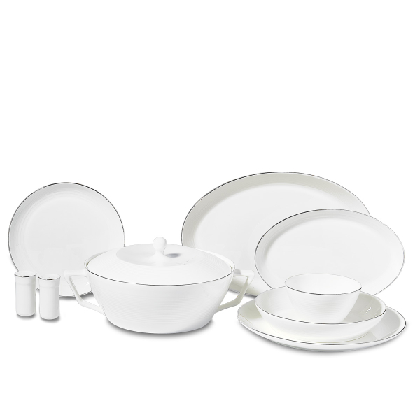 Korkmaz Lines Collection 58 Parça Yuvarlak Yemek Takımı A8264 - 1