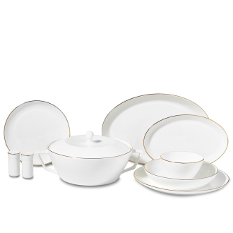 Korkmaz Lines Collection 58 Parça Yuvarlak Yemek Takımı A8263 - Korkmaz