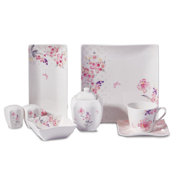 Korkmaz Link Collection 28 Parça Kare Kahvaltı Takımı A8583 - 1