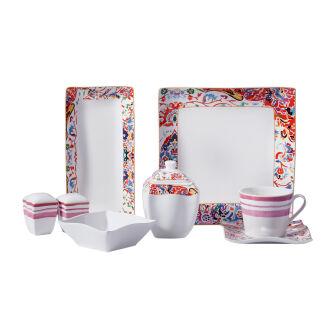 Korkmaz Link Collection 28 Parça Kare Kahvaltı Takımı A8568 