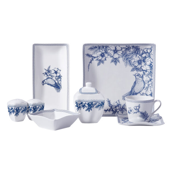 Korkmaz Link Collection 28 Parça Kare Kahvaltı Takımı A8570 - 1