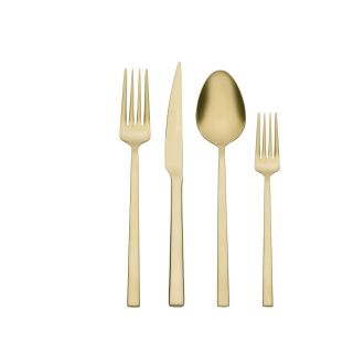 Korkmaz Lora Satin Gold 24 Parça Çatal Kaşık Bıçak Seti A2487 - Korkmaz (1)