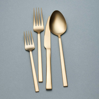 Korkmaz Lora Satin Gold 24 Parça Çatal Kaşık Bıçak Seti A2487 - Korkmaz