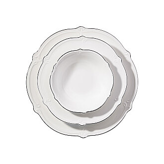 Korkmaz Lotus Collection 53 Parça Platin Yemek Takımı A9892 - Korkmaz (1)