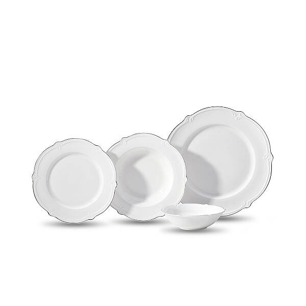 Korkmaz Lotus Collection 53 Parça Platin Yemek Takımı A9892 - 1