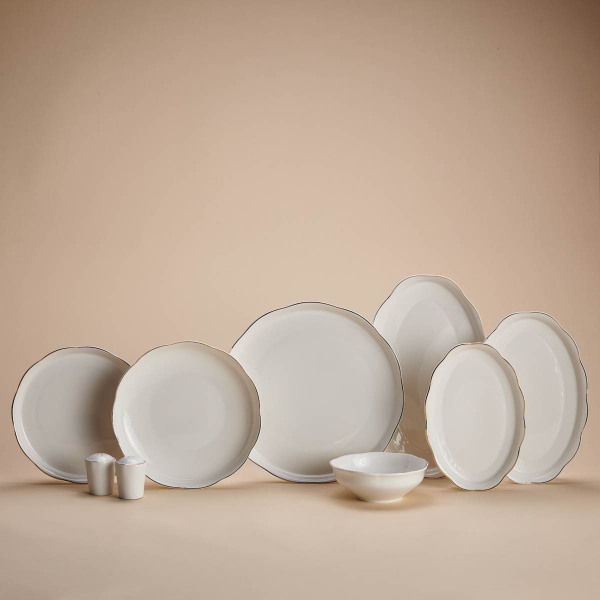 Korkmaz Manolya Collection 60 Parça Gold Yemek Takımı A8160 - 1