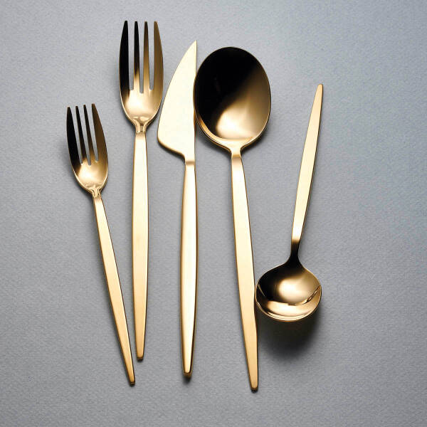 Korkmaz Milena 30 Parça Gold Çatal Kaşık Bıçak Seti A2208-1 - 1