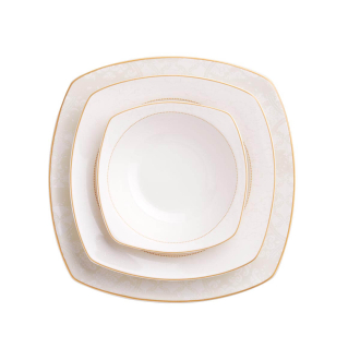 Korkmaz Mona Collection 60 Parça Kare Yemek Takımı - 2