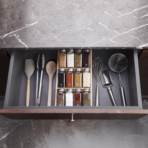 Korkmaz Natura 12 Parça Ahşap Standlı Baharat Seti A560-07 - 3