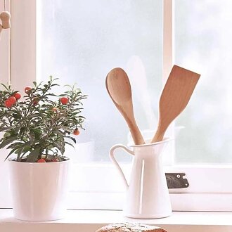 Korkmaz Natura Ahşap Kırmızı Kaşık ve Spatula Seti A566-01 - Korkmaz (1)